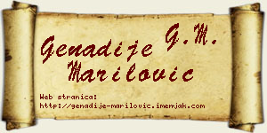 Genadije Marilović vizit kartica